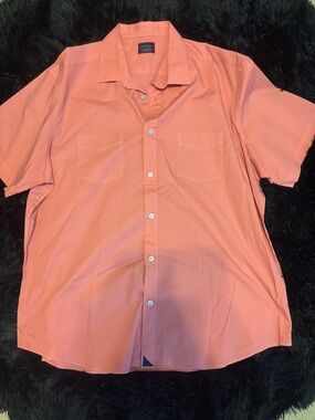 UNTUCKit Short-Sleeve Coral Button-Up Shirt - Size XXL